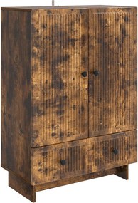 vidaXL Πλαϊνό γραφείο Καπνιστή Δρυς 66 x 34,5 x 95 εκ.