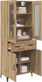 vidaXL Highboard Artisan Oak 69,5 x 34 x 180 εκ. Επεξεργασμένο ξύλο