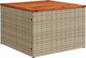 vidaXL Σετ Καναπέ Κήπου με μαξιλάρι 7 pcs Μπεζ Πολυ ράταν