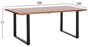 ΤΡΑΠΕΖΙ ΤΡΑΠΕΖΑΡΙΑΣ FRIGGO HM6298.02 ΞΥΛΟ ΑΚΑΚΙΑΣ-2,6εκ πάχος 200x100x76Υεκ.