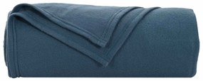 vidaXL Κουβέρτα Σκούρο μπλε 270 x 240 cm Μαλλί