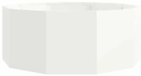 vidaXL Γλάστρα Λευκό 90 x 90 x 35 εκ Ατσάλι