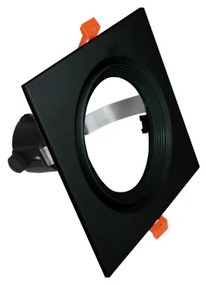 Σποτ Χωνευτό AR111 XMS Μονό Τετράγωνο 16,5x16,5 Aca XMSAR1B Μαύρο
