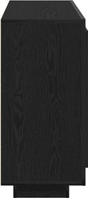 vidaXL Πλαϊνό γραφείο Μαύρη Οξυά 92 x 35 x 75 εκ Επεξεργασμένο ξύλο