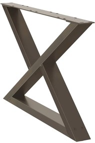 vidaXL Πόδια Τραπεζιού Σαλονιού 2 τεμ. από Φυσικό Ατσάλι 70x(42-43,3) εκ. Ατσάλι