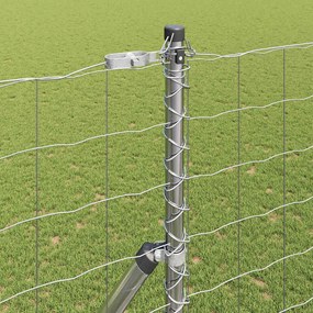 vidaXL Φράχτης Συρμάτινου Φράχτη 10 x 1,5 m Ασημί Δίχτυ