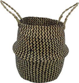 Stewehome πλεκτή ψάθα καλάθι Πολύχρωμο 32x28x28 cm