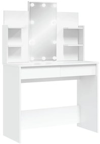vidaXL Μπουντουάρ με LED Φώτα Λευκό 96x40x142 εκ.