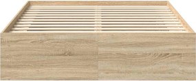 vidaXL Πλαίσιο Κρεβατιού Sonoma Δρυς 140x190 εκ.
