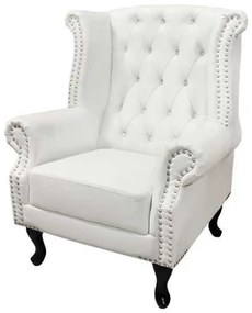 ΠΟΛΥΘΡΟΝΑ-ΜΠΕΡΖΕΡΑ T.CHESTERFIELD POLINA HM0053.02 PU ΛΕΥΚΟ ΜΑΤ 83x75x107Yεκ.