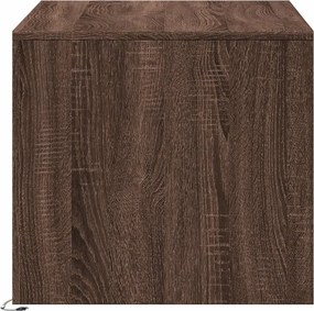 vidaXL Τραπεζάκι Σαλονιού με Φώτα LED Καφέ Δρυς Επεξ. Ξύλο