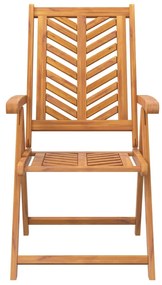 vidaXL Καρέκλες Κήπου Ανακλινόμενες 2 τεμ. από Μασίφ Ξύλο Ακακίας