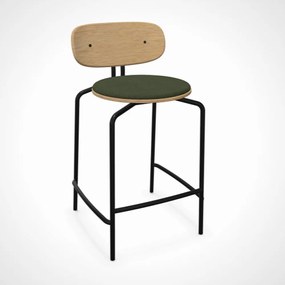 Σκαμπό Curious 5919-3C719-05 49x51x88.7cm Black Racing Green