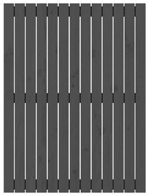 vidaXL Κεφαλάρι Τοίχου Γκρι 82,5x3x110 εκ. από Μασίφ Ξύλο Πεύκου