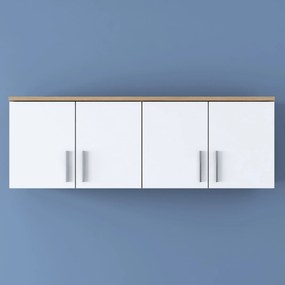 Ντουλάπι Τοίχου Καρυδί / Λευκό CRUBRA 120x37.5x41.4