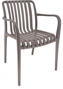 MODA-N Πολυθρόνα Στοιβαζόμενη PP, Στοιβαζόμενη Απόχρωση Mocha   1τμχ