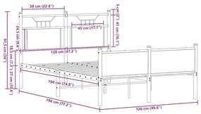 ΠΛΑΙΣΙΟ ΚΡΕΒΑΤΙΟΥ ΧΩΡ. ΣΤΡΩΜΑ ΚΑΦΕ ΔΡΥΣ 120X190 ΕΚ. ΕΠ. ΞΥΛΟ 4107031