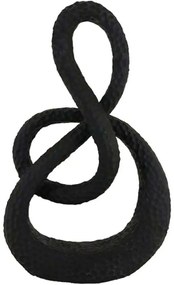 Διακοσμητικός Κόμπος Cerchio Top 025428 17x7x29cm Black Πολυρεσίνη