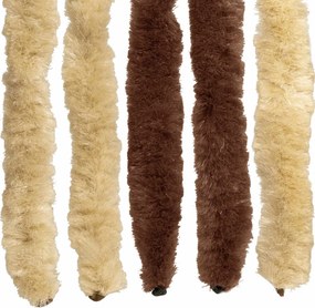 vidaXL Κουρτίνα εντόμων Chenille Καφέ και μπεζ 90 x 220 cm 100% PP