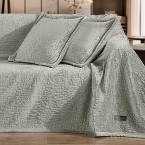 Διακοσμητικό Ριχτάρι Βελουτέ (130x170) + Διακοσμητική Μαξιλαροθήκη Guy Laroche Bolzano Khaki