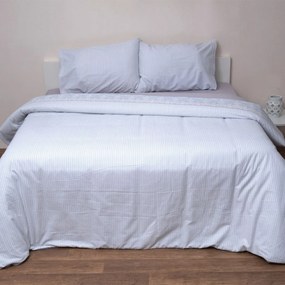 Φανελένια Σεντόνια Υπέρδιπλα (Σετ) Viopros Flannels 2550 Γκρι Γκρι,Γαλάζιο ΜΕ ΛΑΣΤΙΧΟ 160x200+25