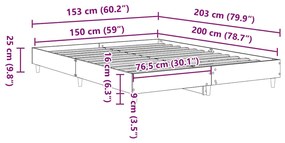 ΠΛΑΙΣΙΟ ΚΡΕΒΑΤΙΟΥ ΧΩΡΙΣ ΣΤΡΩΜΑ 150X200 ΕΚ. ΕΠΕΞΕΡΓΑΣΜΕΝΟ ΞΥΛΟ 3328711