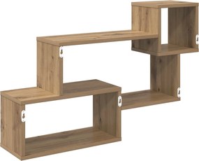 vidaXL Πλωτό ράφι Επιτοίχιο Artisan Δρυς 87 x 20 x 55 εκ
