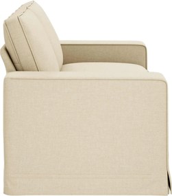 vidaXL Καναπές 140cm Κρεμ Μέταλλο