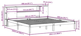 ΚΡΕΒΑΤΙ ΒΙΒΛΙΟΘΗΚΗ ΧΩΡΙΣ ΣΤΡΩΜΑ 200X200 ΕΚ ΜΑΣΙΦ ΞΥΛΟ ΠΕΥΚΟΥ 3321548