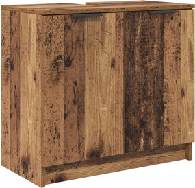 vidaXL Ντουλάπι Μπάνιου Παλιό Ξύλο 64,5 x 33,5 x 59 εκ.