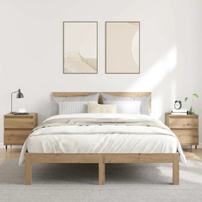 vidaXL Κομοδίνα 2 τεμ. τεχνίτης Δρυς 40 x 35 x 50 εκ. από Επεξεργ Ξύλο