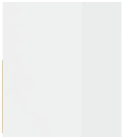 Κομοδίνα 2 τεμ. Γυαλιστερό Λευκό 60 x 35 x 40 εκ. με LED - Λευκό