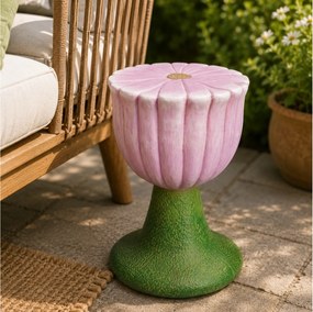 ΒΟΗΘΗΤΙΚΆ ΤΡΑΠΕΖΆΚΙΑ ΚΉΠΟΥ SIDE TABLE FLOWER 42CM PURPLE