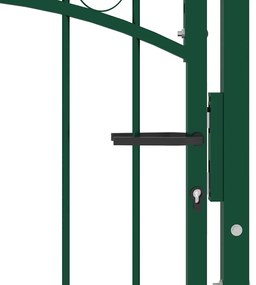 vidaXL Πόρτα Περίφραξης Emmen με Καρφιά Ατσάλινη Πράσινη 104 x 134,5 εκ.