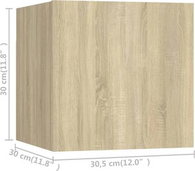 vidaXL Έπιπλα Τηλεόρασης Σετ 5 Τεμαχίων Sonoma Δρυς από Επεξ. Ξύλο
