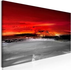 Πίνακας - Crimson Landscape (1 Part) Narrow - 120x40
