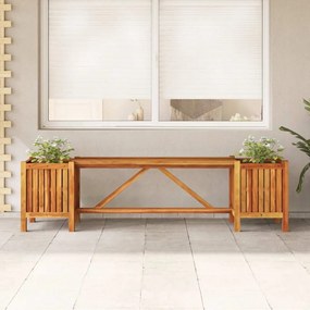 vidaXL Πάγκος Κήπου με 2 Γλάστρες 150x30x40 εκ. από Μασίφ Ξύλο Ακακίας