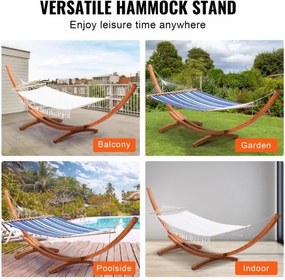 VEVOR Wooden Hammock Stand 475 lbs Capacity Hammock Frame Fits 9-13 ft Hammocks