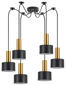 Φωτιστικό Οροφής Πολύφωτο Homelighting 77-8632 Gold/Black