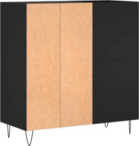 vidaXL Δισκοθήκη Μαύρη 84,5 x 38 x 89 εκ. από Επεξεργασμένο Ξύλο