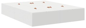 vidaXL Κρεβάτι αποθήκευσης Λευκό 160x200 εκ