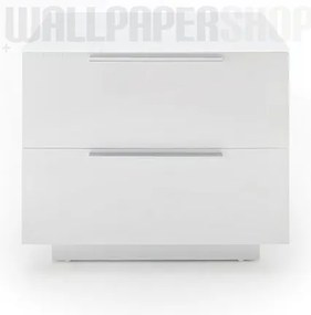 Κομοδίνο Λευκή Λάκα 50x40x40