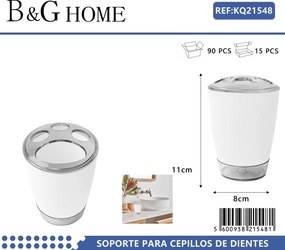Θήκες οδοντόβουρτσας πλαστικές σε σετ 5Χ - White - 21548