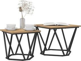 vidaXL Σετ βοηθητικά τραπεζάκια 2 pcs Artisan Oak