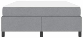 vidaXL Κρεβάτι με ελατήρια Ανοιχτό γκρι, Μαύρο 140 x 200 cm