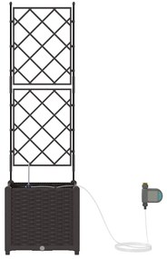 vidaXL Ζαρντινιέρες κήπου Καφέ 40 x 40 x 142 cm Ατσάλι