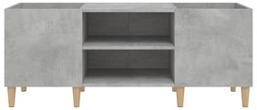 vidaXL Δισκοθήκη Γκρι Σκυροδέματος 121x38x48 εκ. Επεξεργασμένο Ξύλο