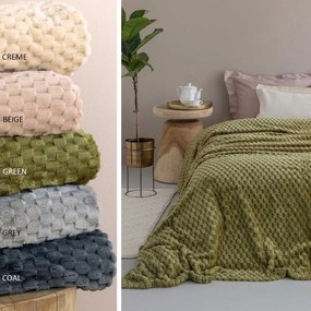 Κουβέρτα Fleece Μονή (160x220) Palamaiki Aster Μπεζ