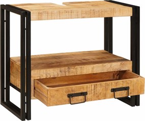 vidaXL Ντουλάπι νιπτήρα Καφέ 71 x 33 x 58 εκ. Στερεό ξύλο μάνγκο