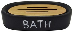 Σαπουνοθήκη Bath 819362 13,7x9,7x3cm Black-Natural Ankor Κεραμικό